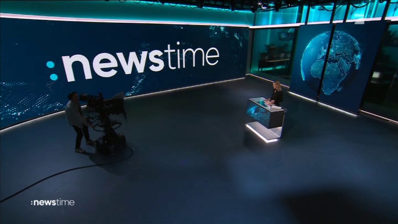 Newstime neues Studio 2024. ProSieben, Sat 1, Kabel Eins :newstime mit Intro