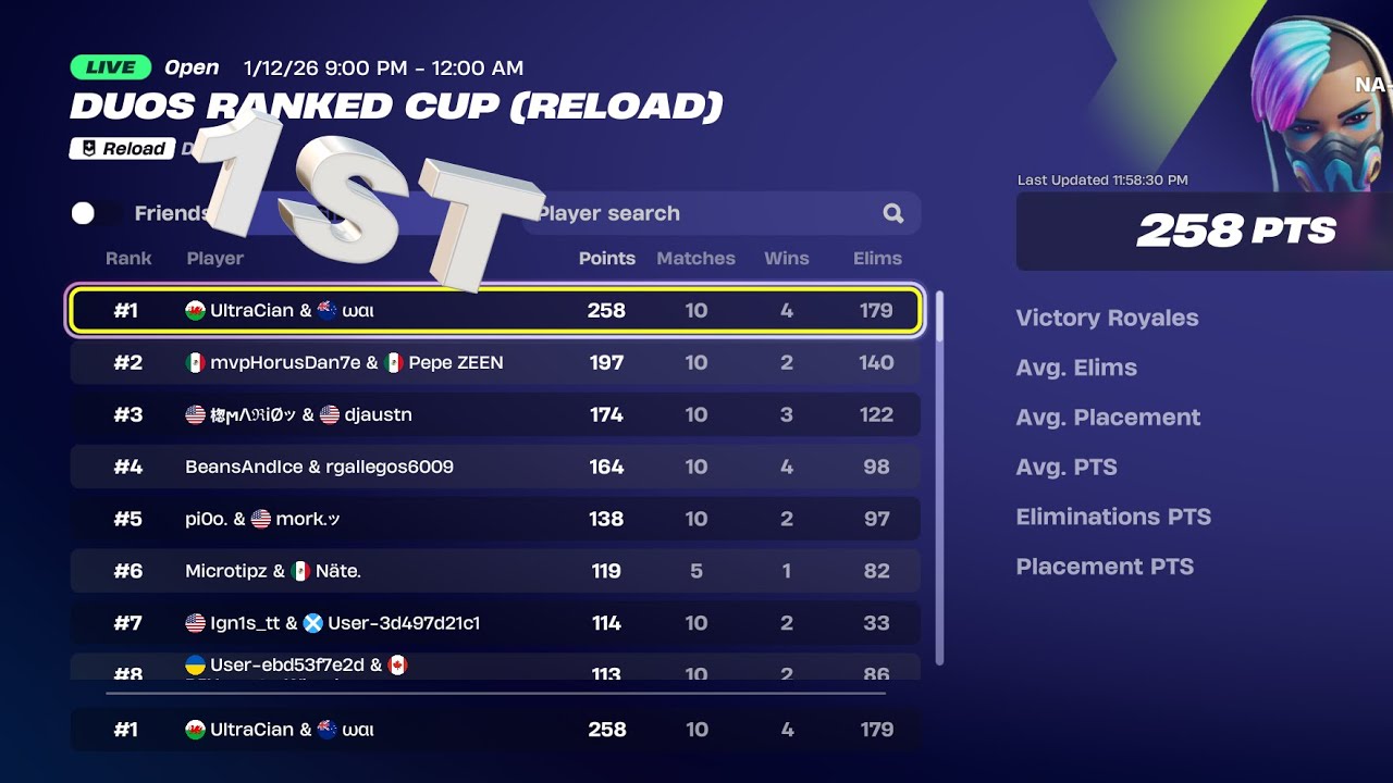 1ST DUO RANKED RELOAD CUP 🏆 | XLand