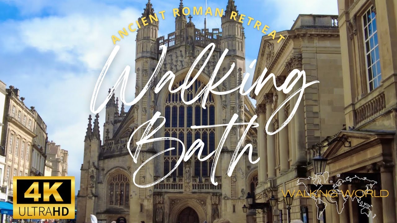 Walking Tour of Bath, Somerset UHD 4K | Roman Bath Retreat | March 2023