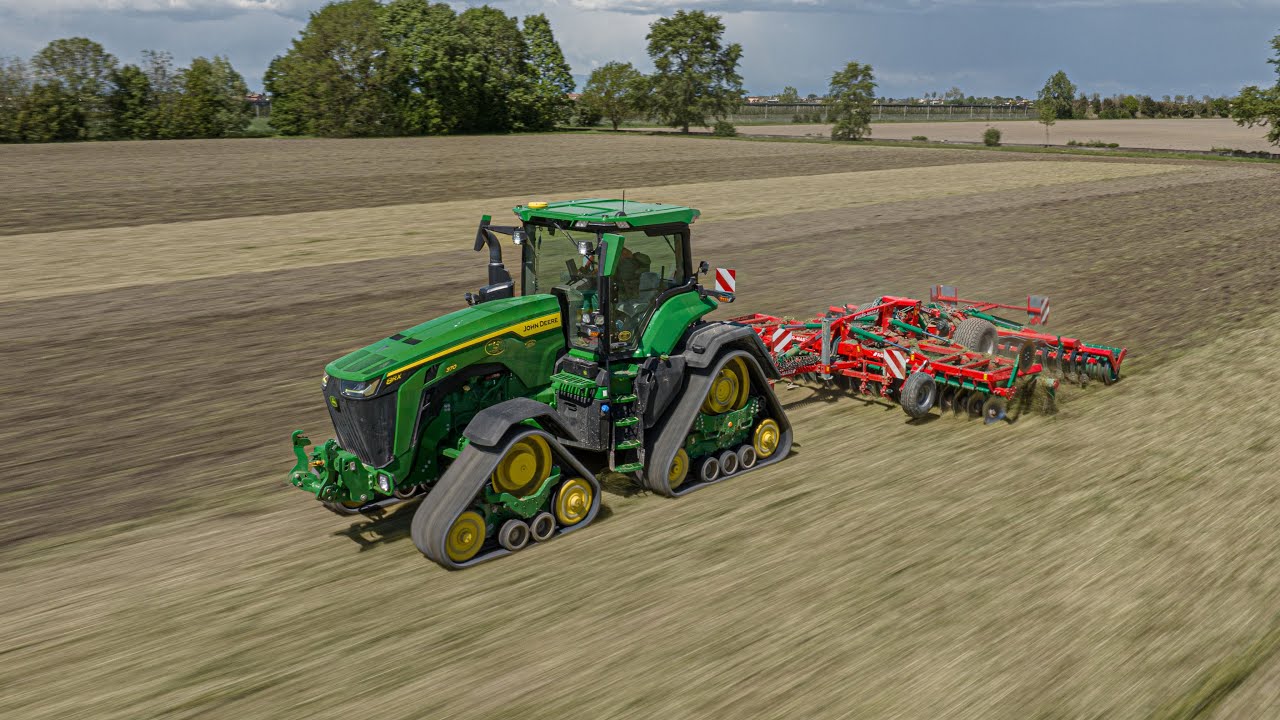 John Deere 8RX370 + Dischiera AgroMasz 6 mt | Massignani