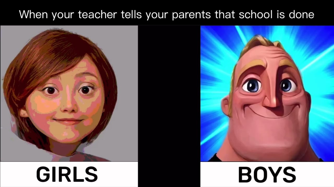 Mr. Incredible English Version Girls cs. Boys