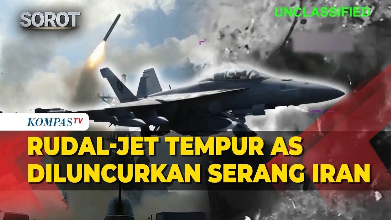 Detik-Detik Armada Militer AS Luncurkan Rudal Bertubi-tubi & Jet Tempur Serang Daratan Iran!