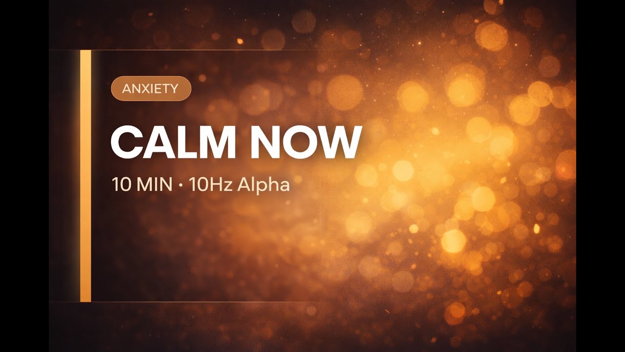 10-Min Anxiety Relief | Calm Now (10Hz Alpha) + Warm Pad