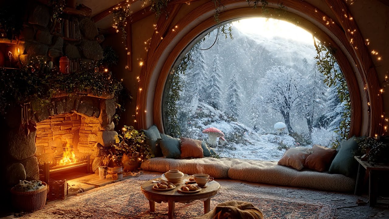 Whispers of the Frozen Hobbit Hole – Relaxing Enchanted Winter Music for Peaceful Mind & Healing