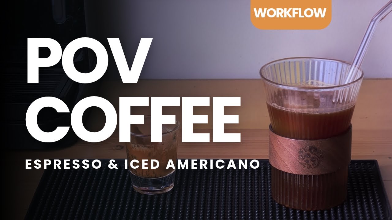 POV Espresso Workflow | Café Style Iced Americano Coffee Recipe at Home