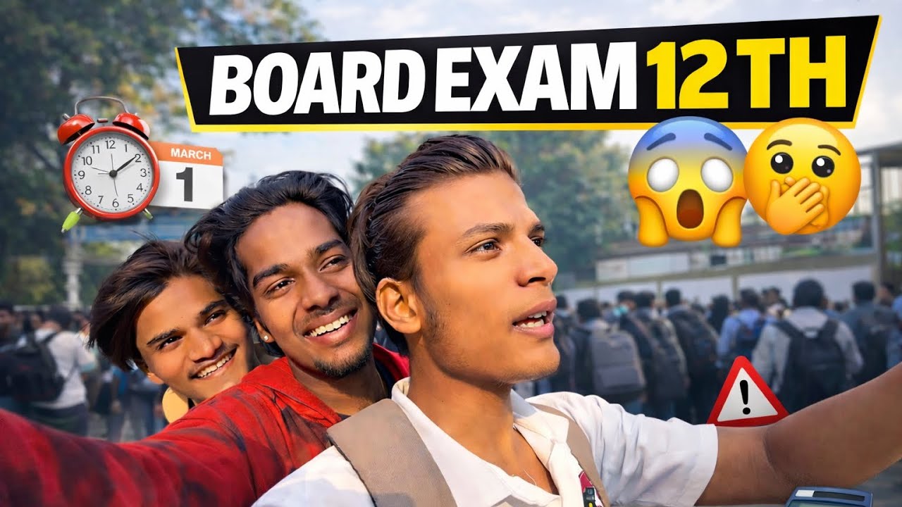  Board Exam 12th 😱🫣 | Exam Day Vlog 📚🔥 | Aaj ka asli pressure!