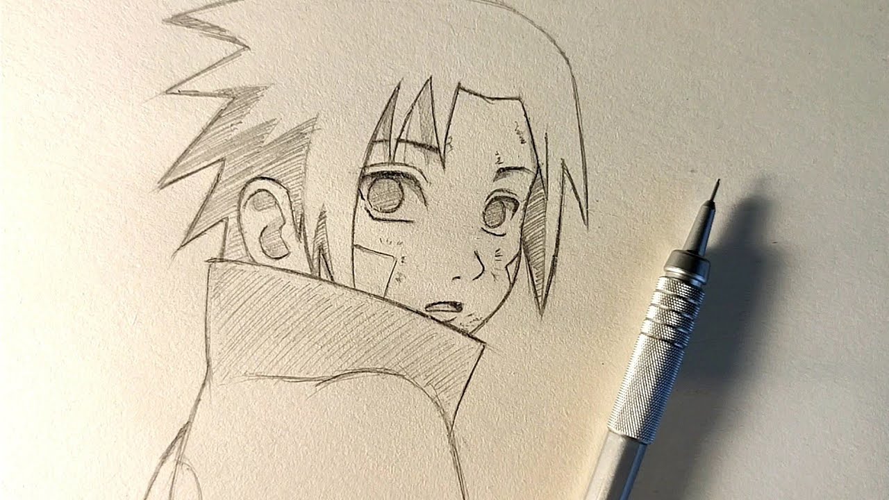 Sasuke Uchiha Çizimi - Anime Nasıl Çizilir / Naruto