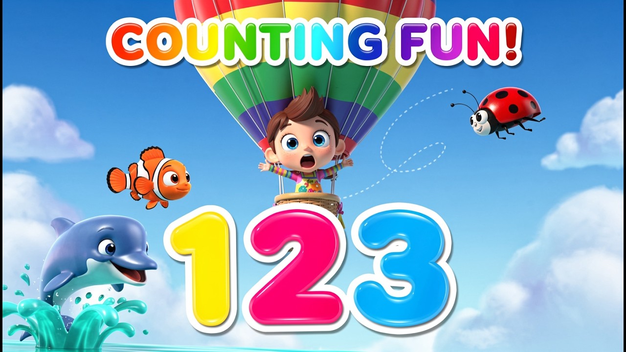 Magic Balloon Counting 🎈 | Learn Numbers with Fun Animals! 😲🐬🐞
