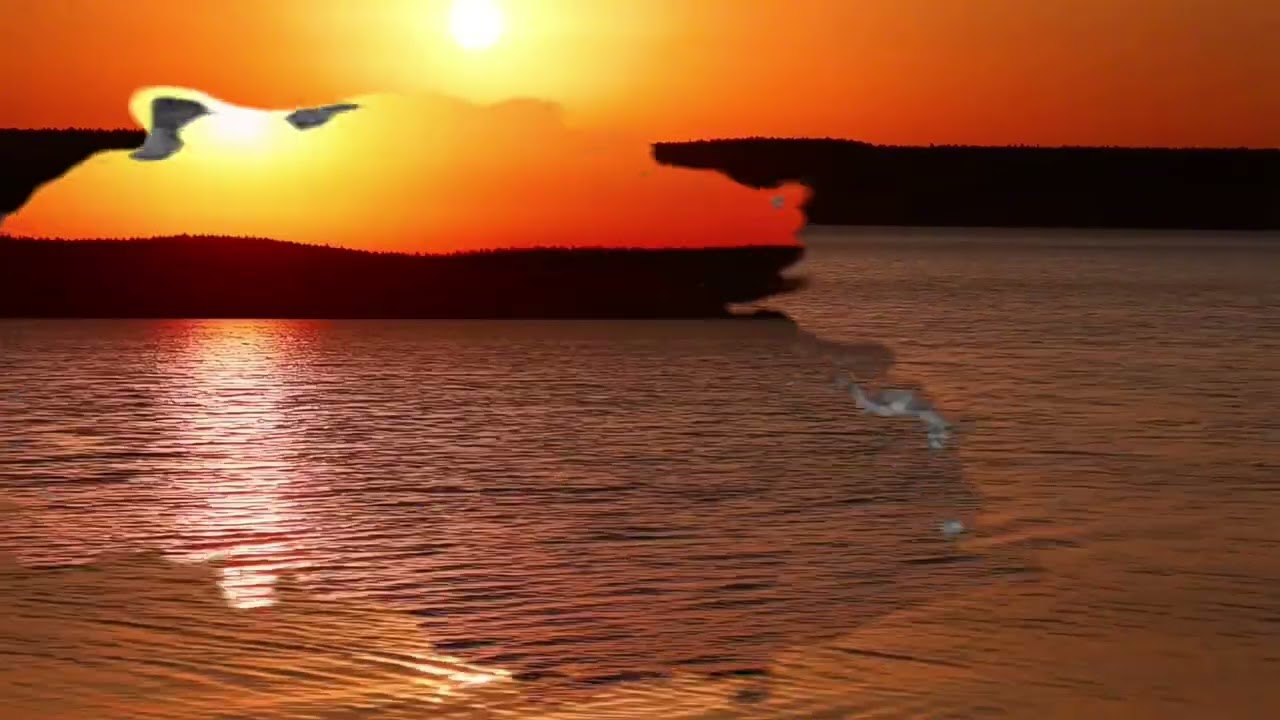 Peaceful Sunset Over Lake 🌅 | Relaxing Nature Sounds & Calm Music for Sleep, Study & Meditation
