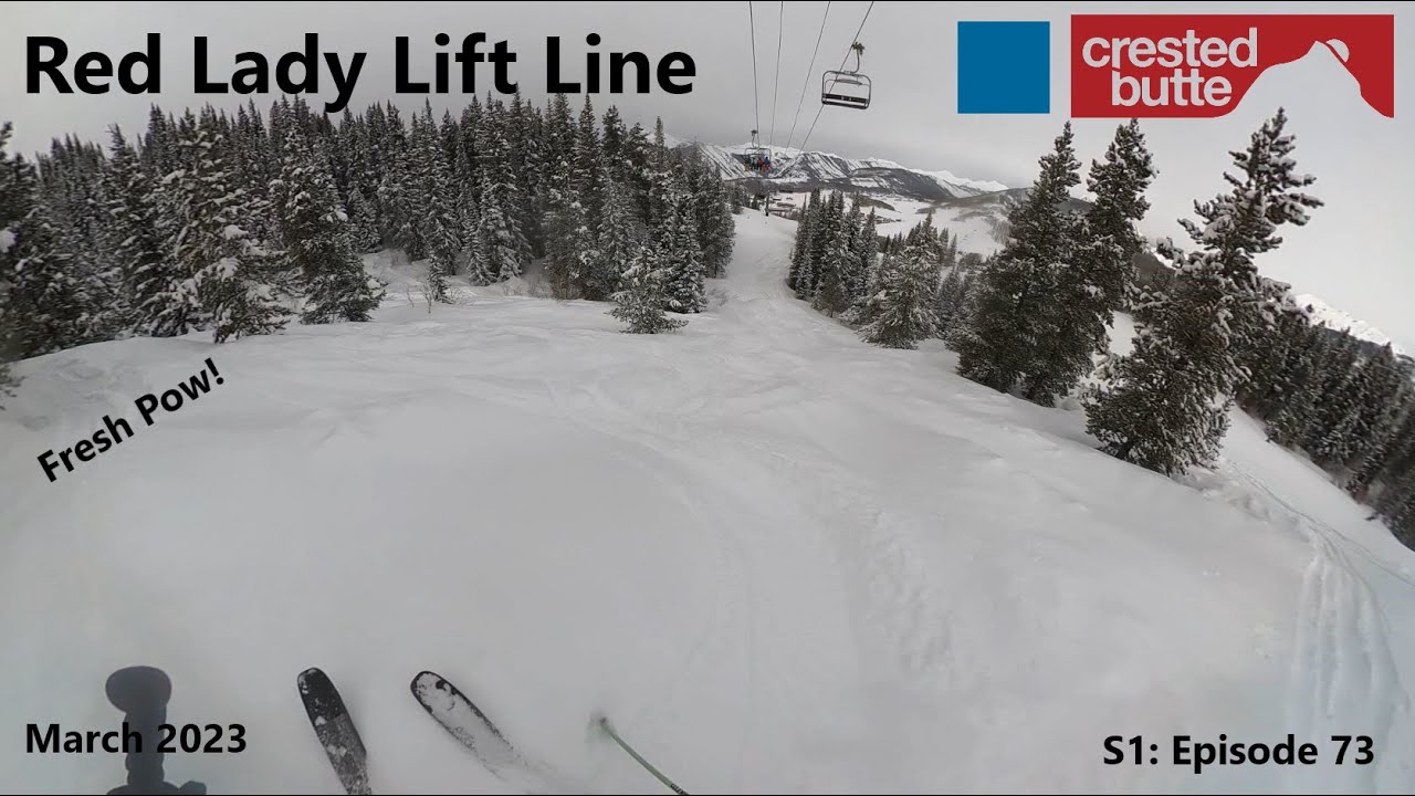 Red Lady Lift Line Run at Crested Butte | Colorado Powder Day | March 2023 | S1: Episode 73