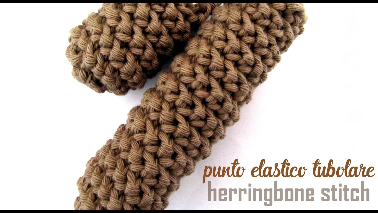Punto elastico tubolare o Herringbone stitch o Punto a spina di pesce