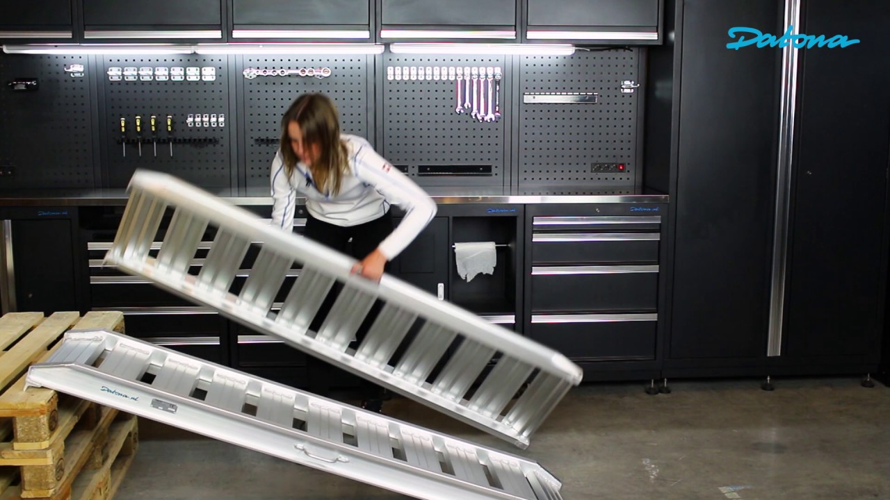 Extra sterke aluminium oprijplaat -  240 cm | Datona.nl