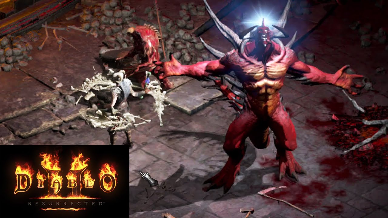 Diablo 2 Resurrected - DIABLO Boss Fight (Necromancer)