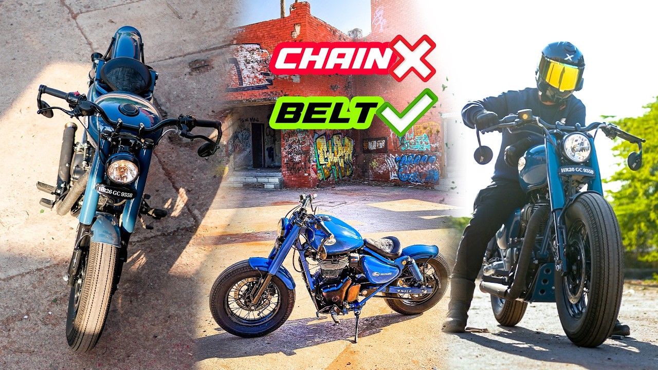 Royal Enfield 350 mein Harley wali Belt Drive daal di 🔥😈