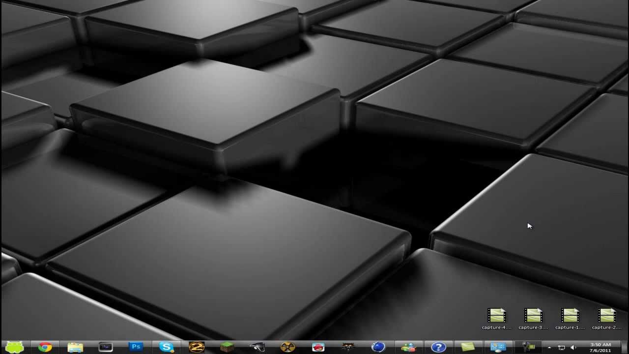 Windows 7 Theme Seven Max Clear Live Black HD