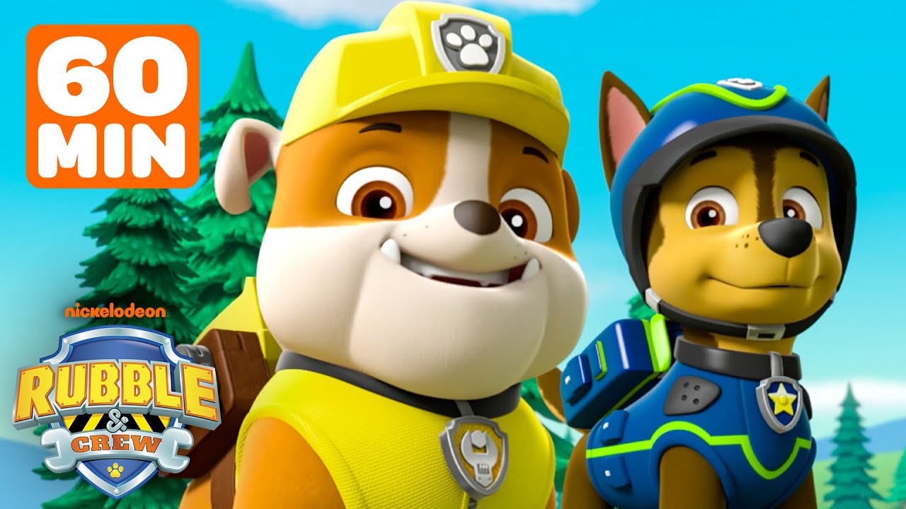 PAW Patrol Chase & Rubble on the Double! | 1 Hour | Rubble & Crew