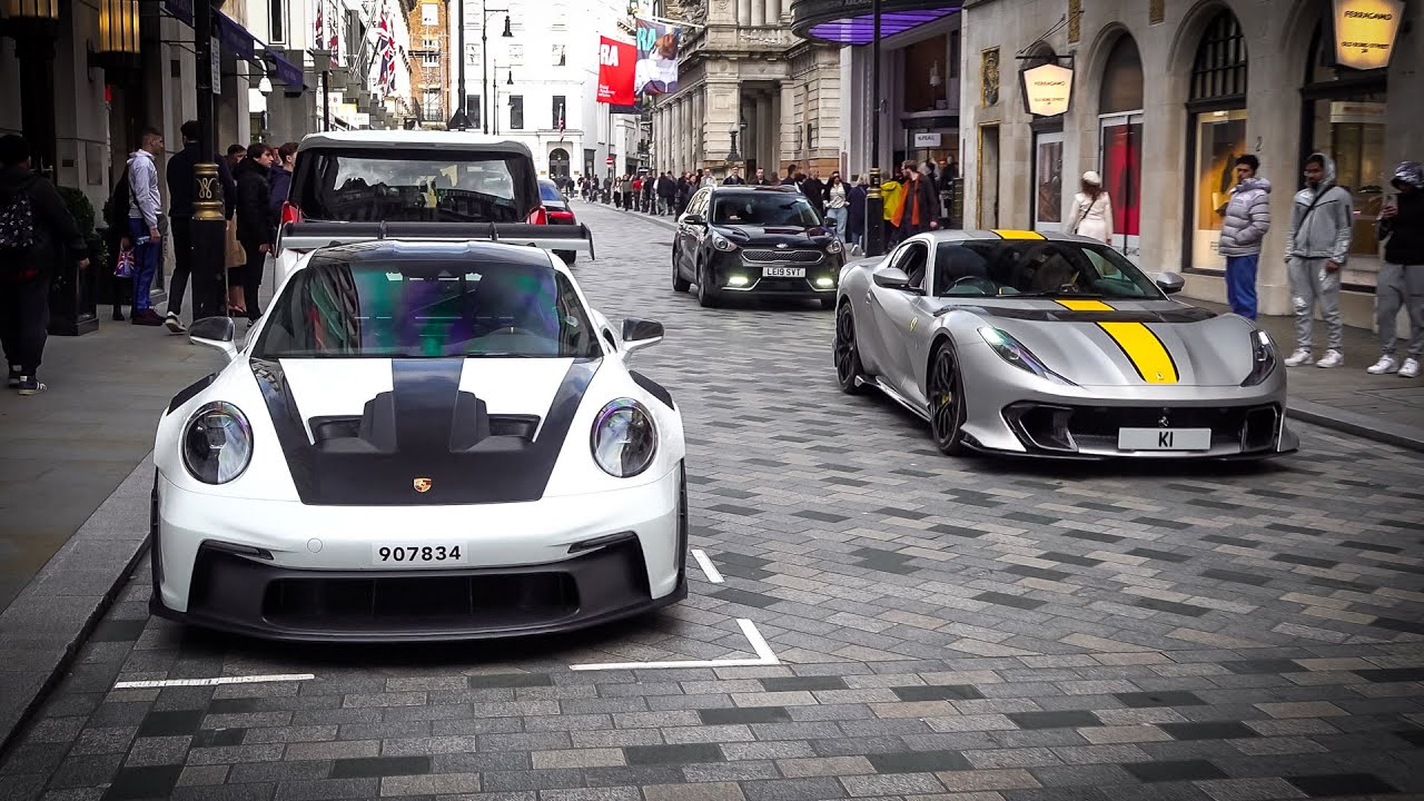 Supercars in London February 2024 - #CSATW596 812 Competizione, 992 GT3 RS, Purosangue, Spectre