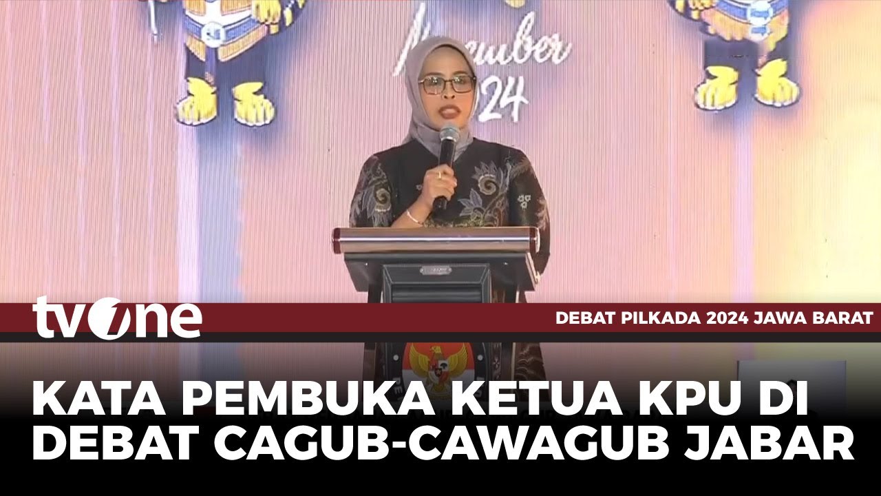 Sambutan Ketua KPUD Jawa Barat Ummi Wahyuni Debat Perdana Cagub-Cawagub | Debat Pilkada tvOne
