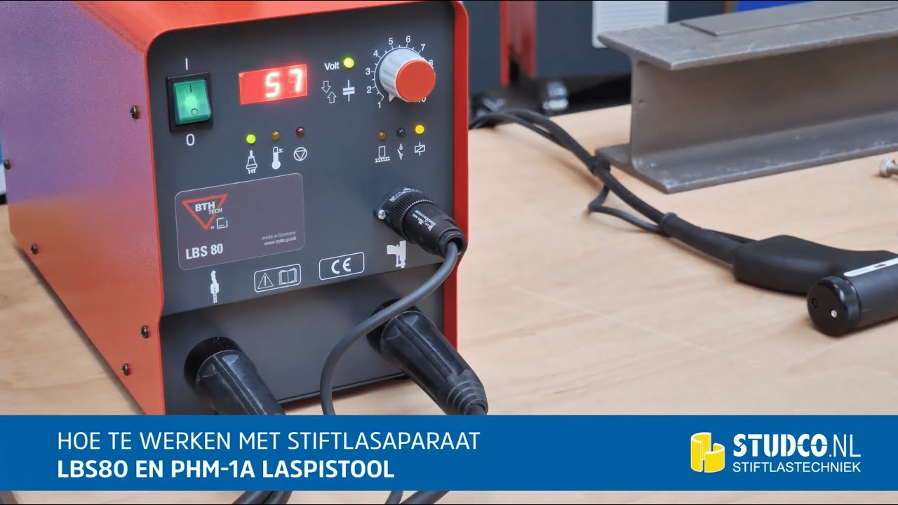 Studco Stiftlastechniek - Instructievideo stiftlasapparaat LBS80 en PHM 1A laspistool