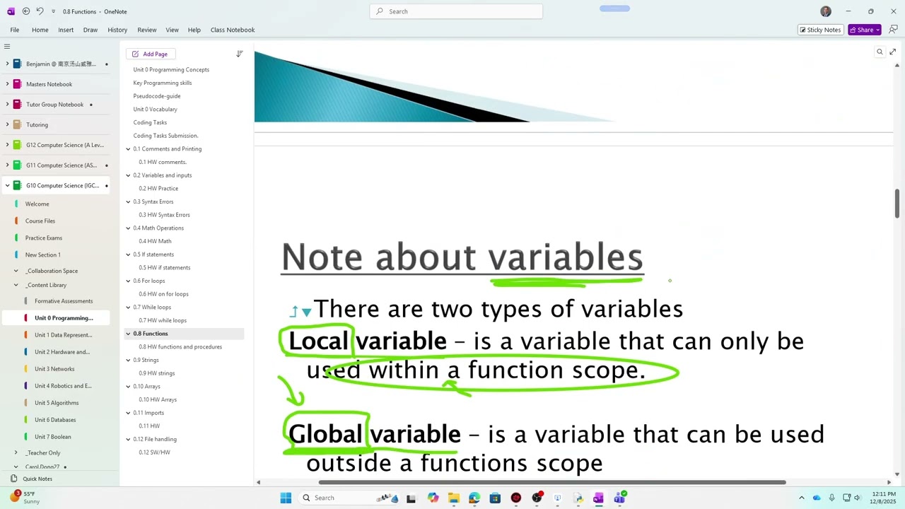 0.8 Functions - IGCSE Computer Science (Cambridge 0478) (Topic 8.1.6)