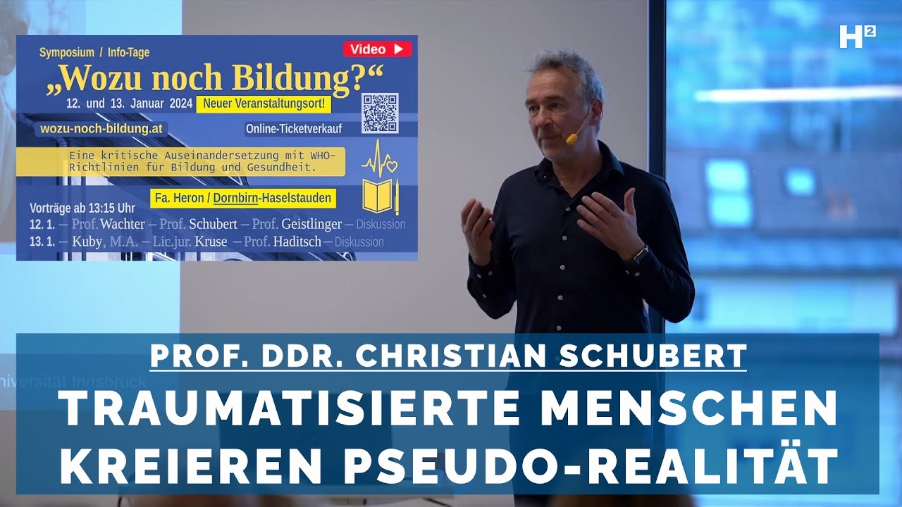 Professor Schubert im Vortrag über die Geometrie der Seele und die Fraktale des Lebens