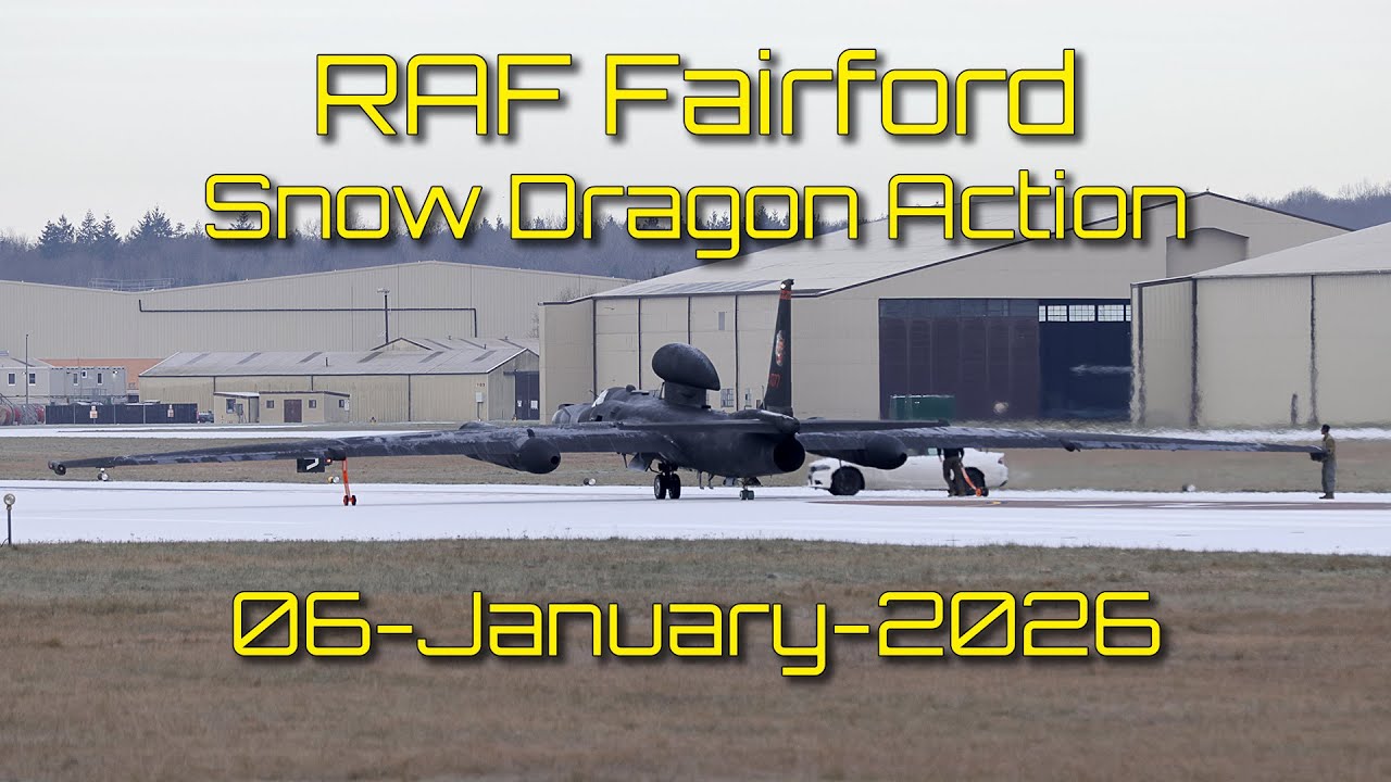 U-2S Dragon Lady Winter Flying at RAF Fairford ❄️ | USAF Additional U2S Arrival from Beale AFB