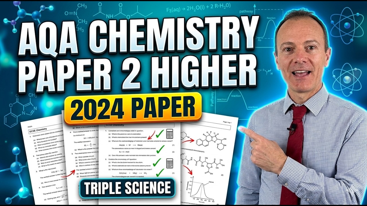 Экзамен AQA Separate Chemistry Paper 2 (Higher) 2024 GCSE. (Тройной курс естественных наук)