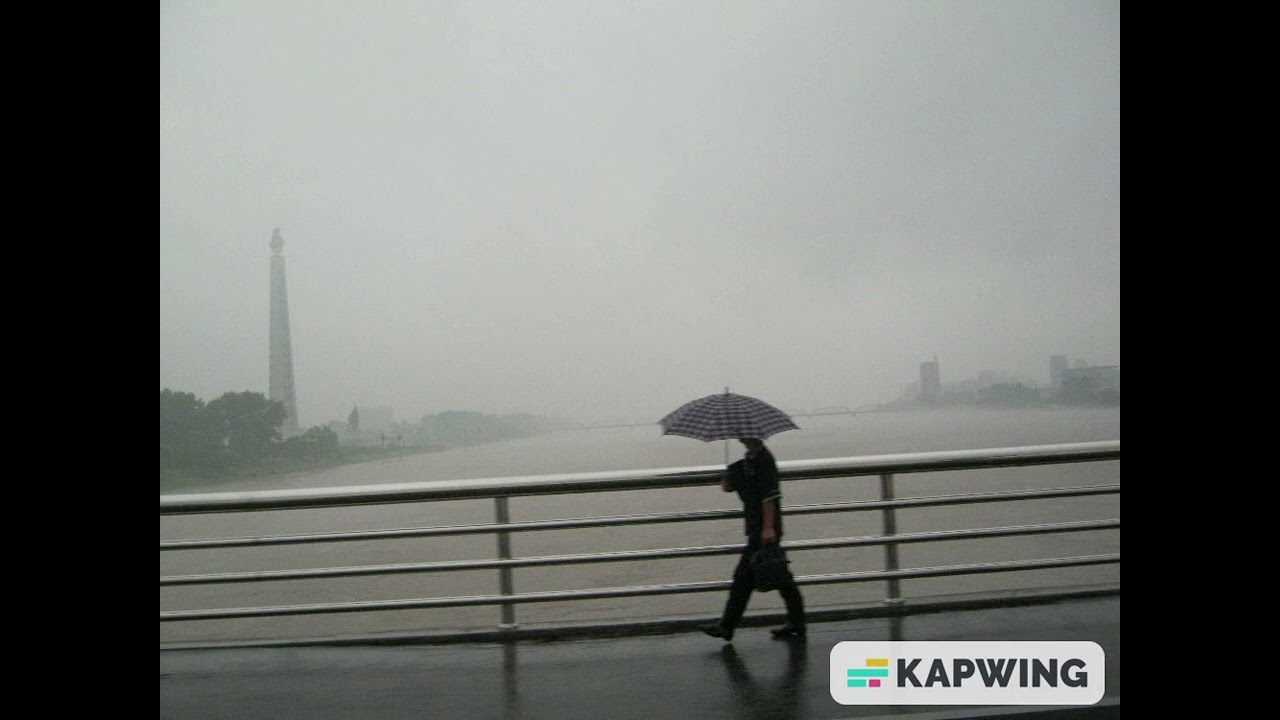 Anthem of The Workers' Party of Korea but it's raining