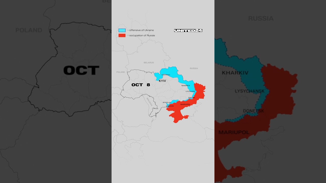 Shocking Development in the Ukrainian War Map. One Year of War #shorts #warinukraine