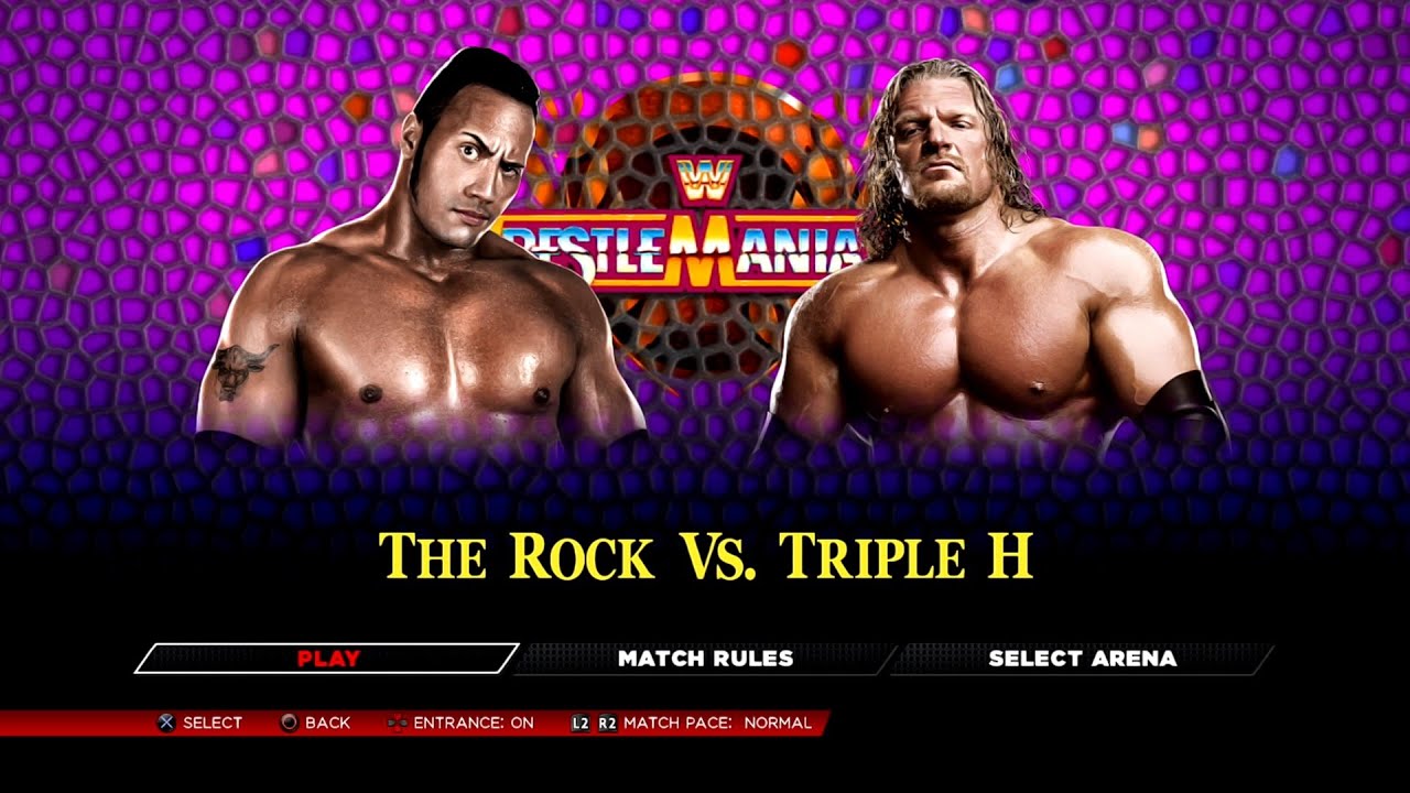WWE 2K14 PS3 - The Rock (Retro) VS Triple H (Retro) [2K][mClassic]