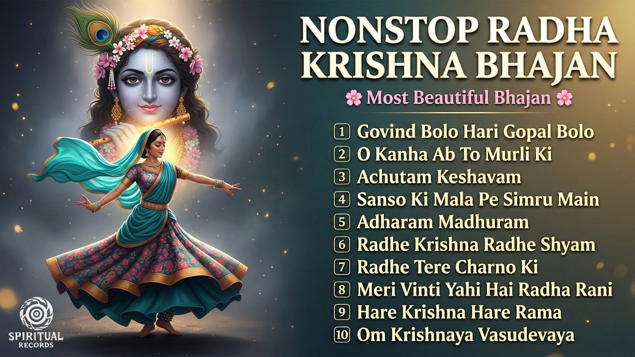 Radha Krishna Superhit Bhajans 🌸 | Nonstop Peaceful Devotional Jukebox #radheradhe