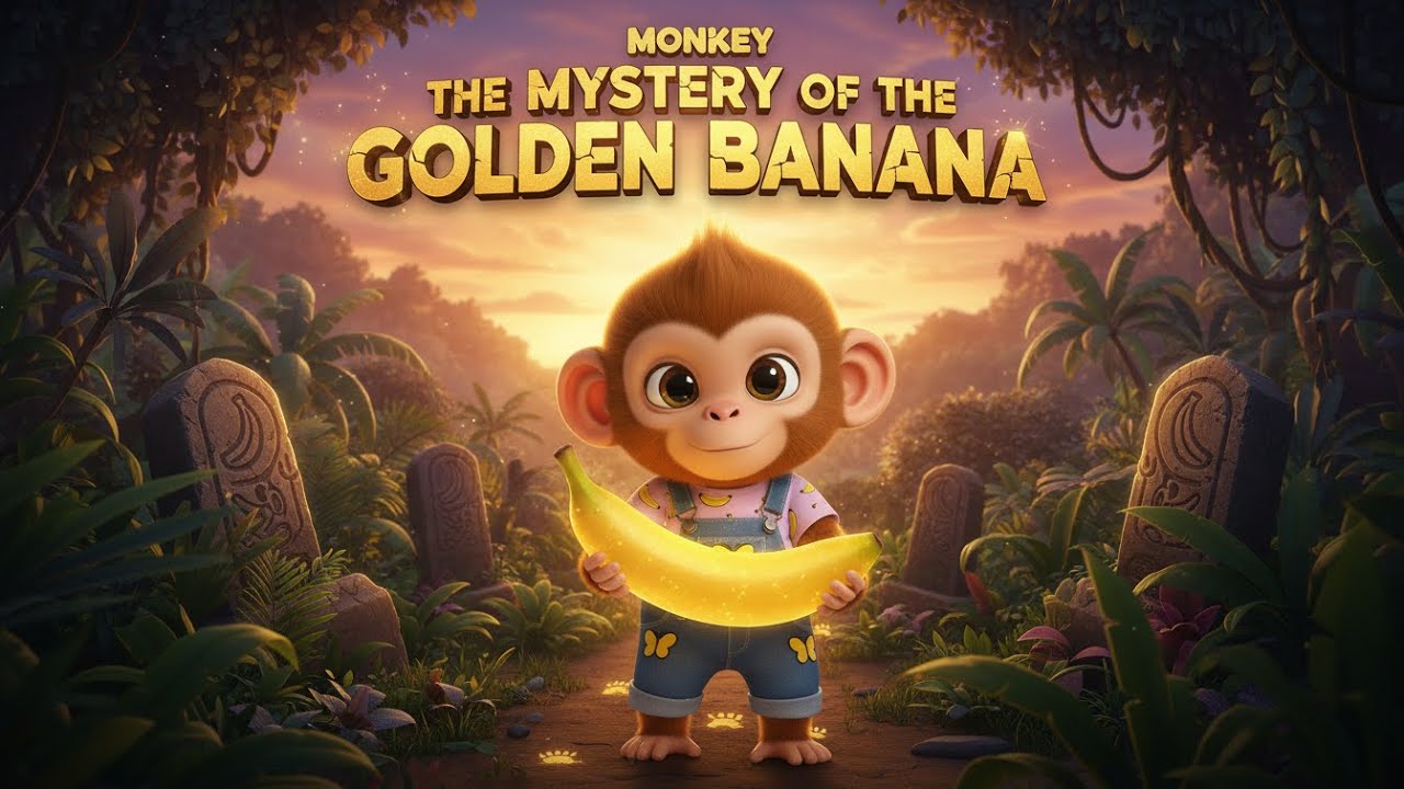 MONKEY CARTOON THE MYSTERY OF THE GOLDEN BANANA
