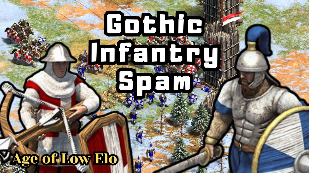 The Gothic Infantry Spam (Low Elo Casting) | Age of Empires 2