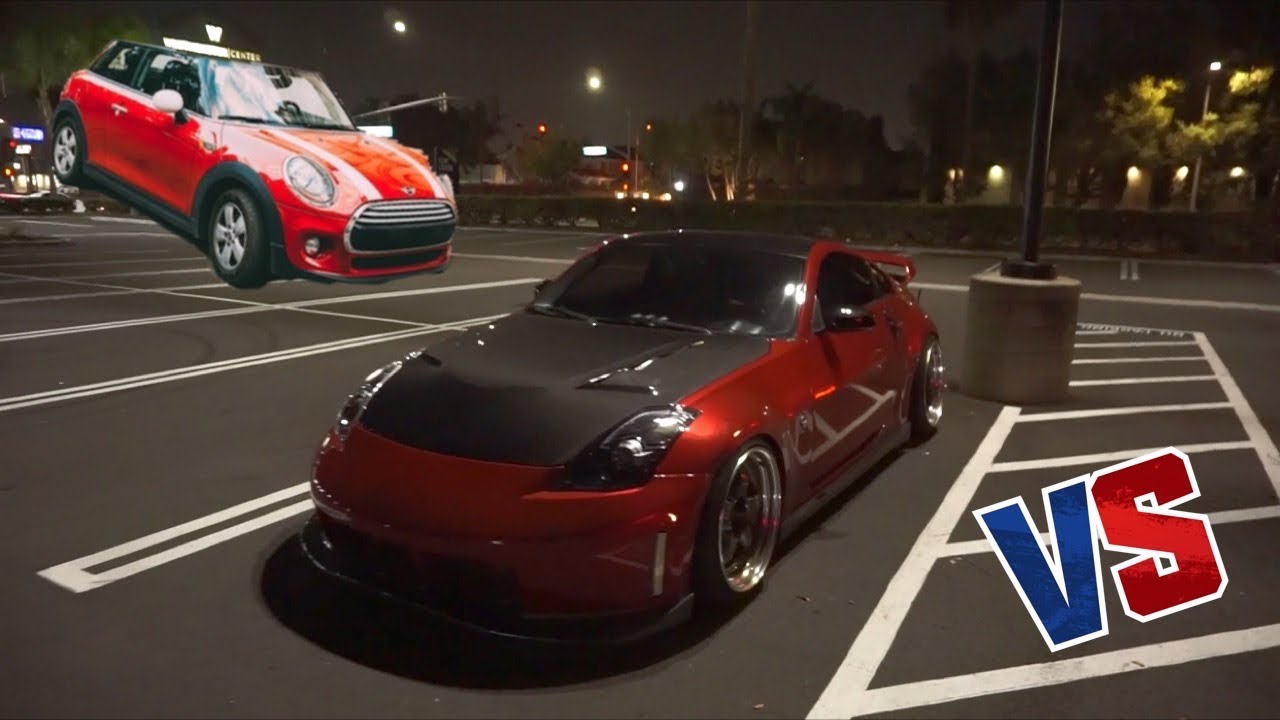 Mini Cooper Calls Out 350Z!