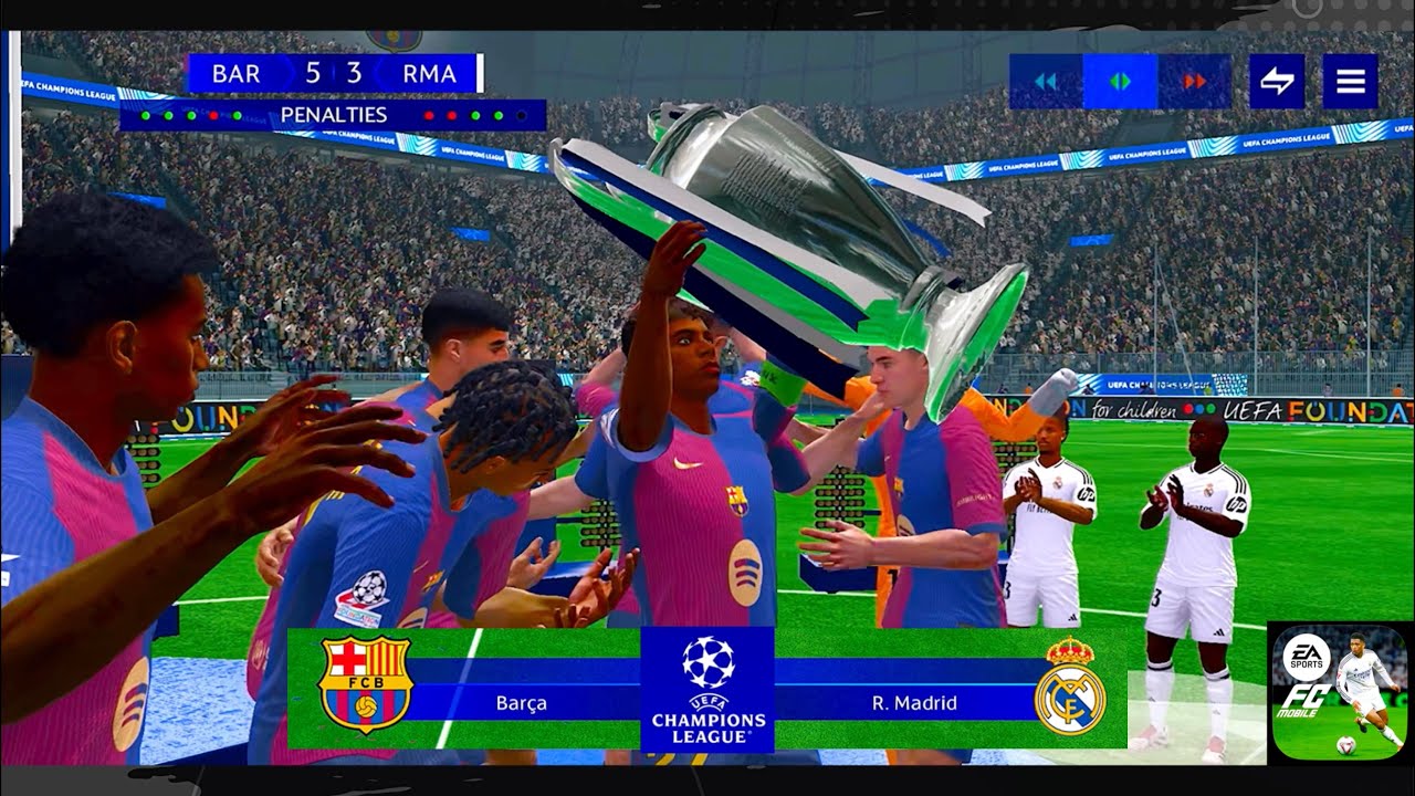UEFA Champions League Final • Penalty Shootout • FC Barcelona Vs Real Madrid CF | Fc Mobile