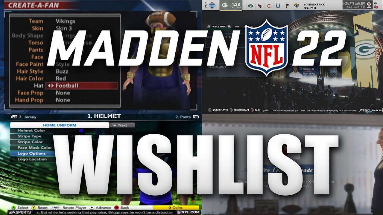 Madden 22 Wish-list! These Things Have To Be Added To Madden 22...