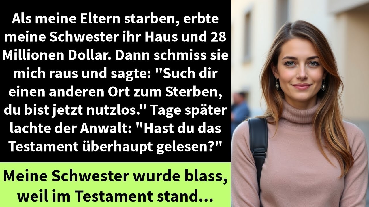 Als meine Eltern starben, erbte meine Schwester ihr Haus und 28 Millionen Dollar