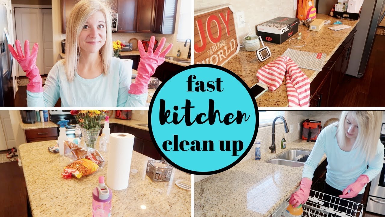FAST KITCHEN CLEAN UP | 15 MINUTE CLEANING | my quick cleaning tips