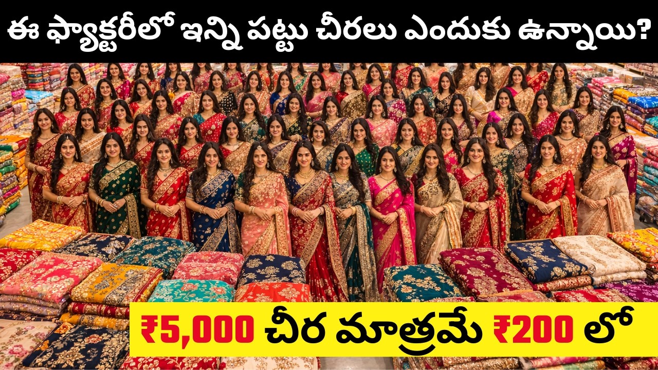 ఈ ఫ్యాక్టరీలో ఇన్ని పట్టు చీరలు ఎందుకు ఉన్నాయి? | designer saree manufacturer in surat | saree