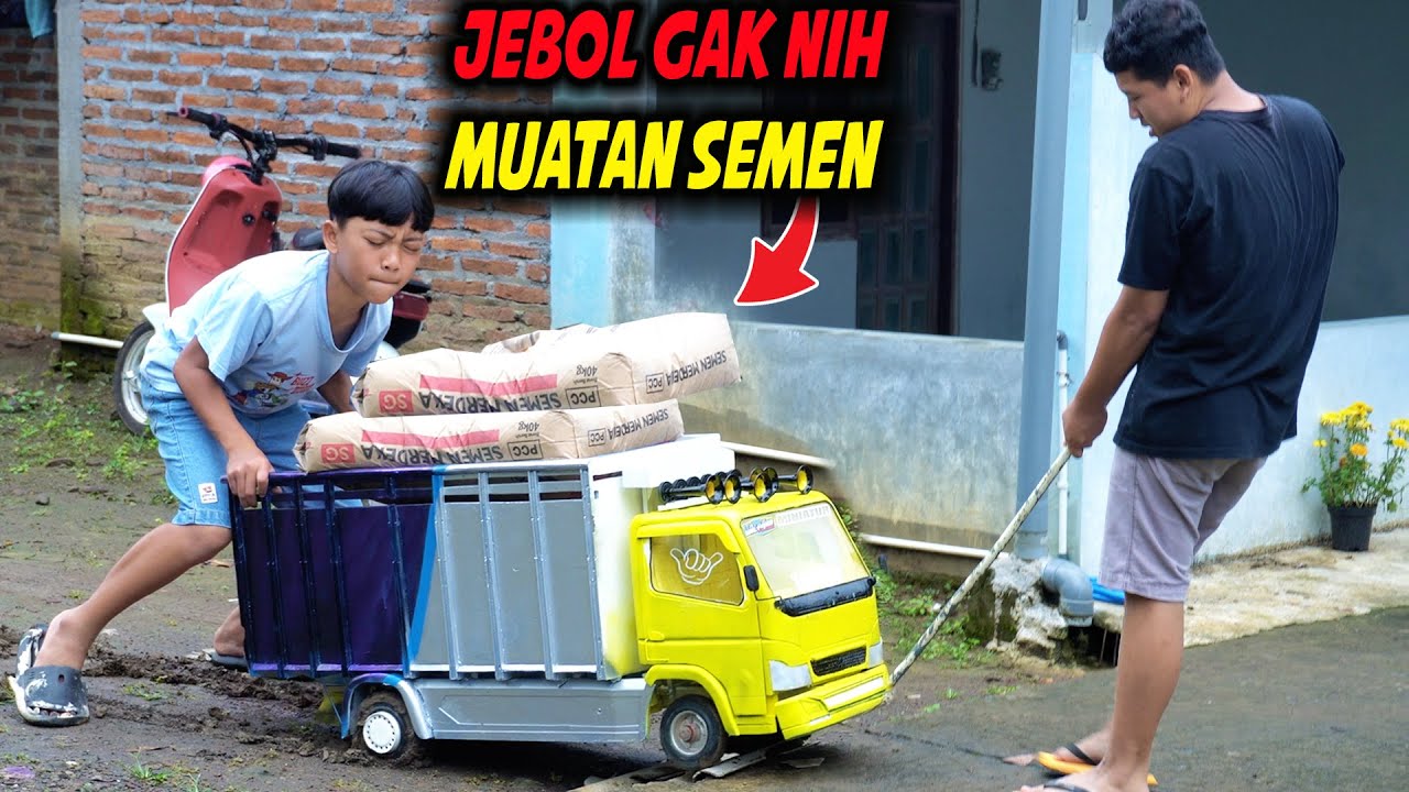 MUATAN SEMEN!!!! TRUK DIMAS COBA MUATAN BERAT, KUAT GAK YA??