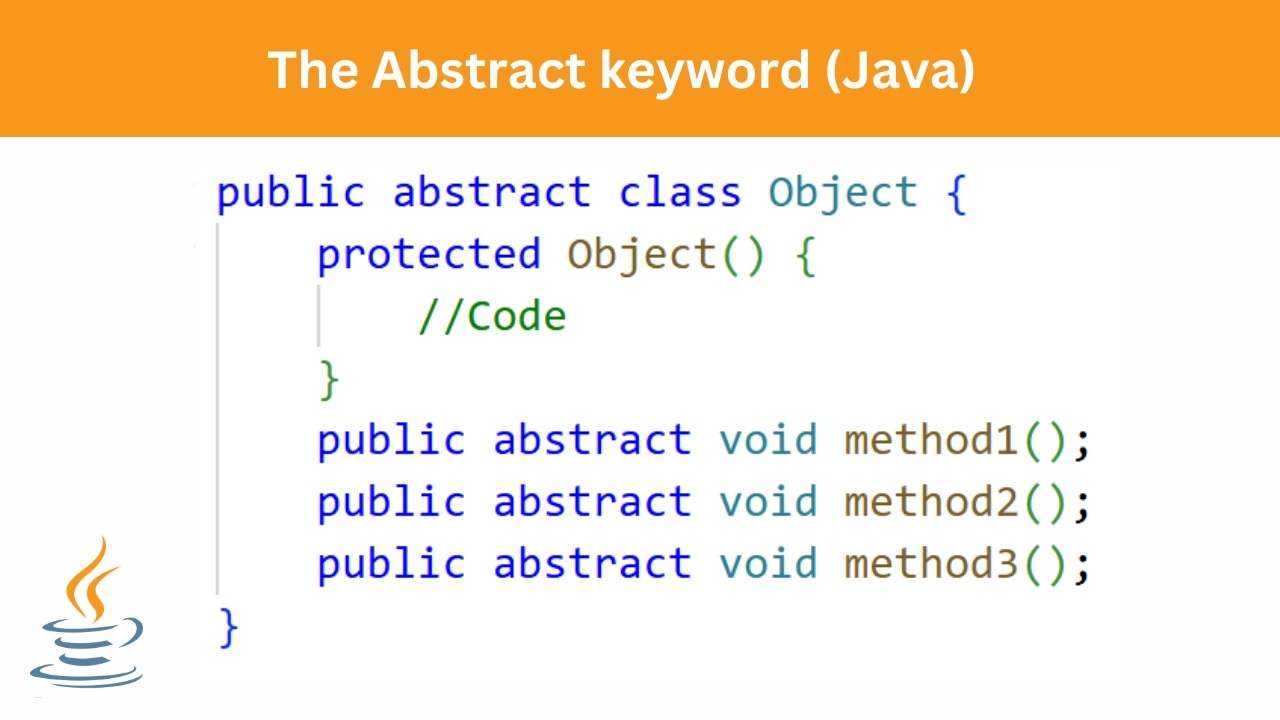 The Abstract keyword | Java