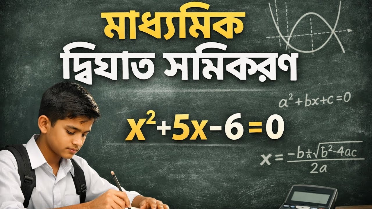  মাধ্যমিক দ্বিঘাত সমীকরণ | সহজ পদ্ধতিতে সম্পূর্ণ আলোচনা। প্রথম ভাগ।