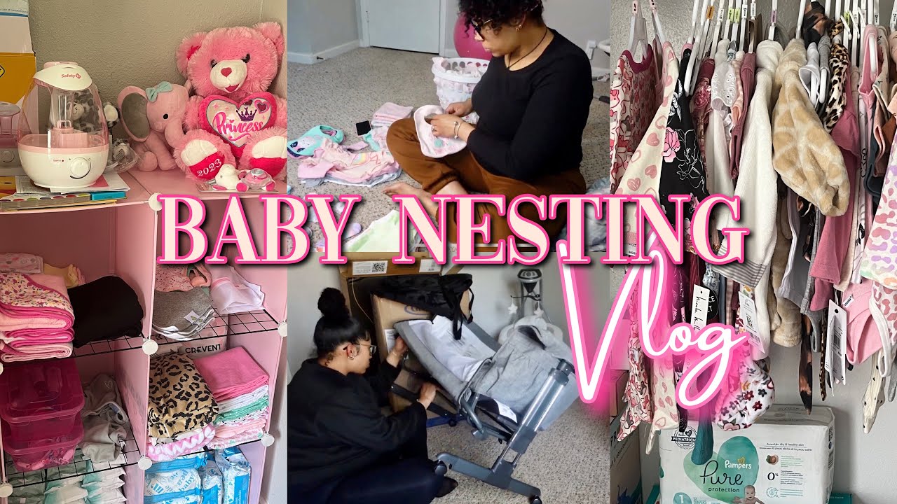 Baby Nesting: Nursery Prep, Doing Baby Laundry & Putting Together Baby Bedside Bassinet(35/36 weeks)
