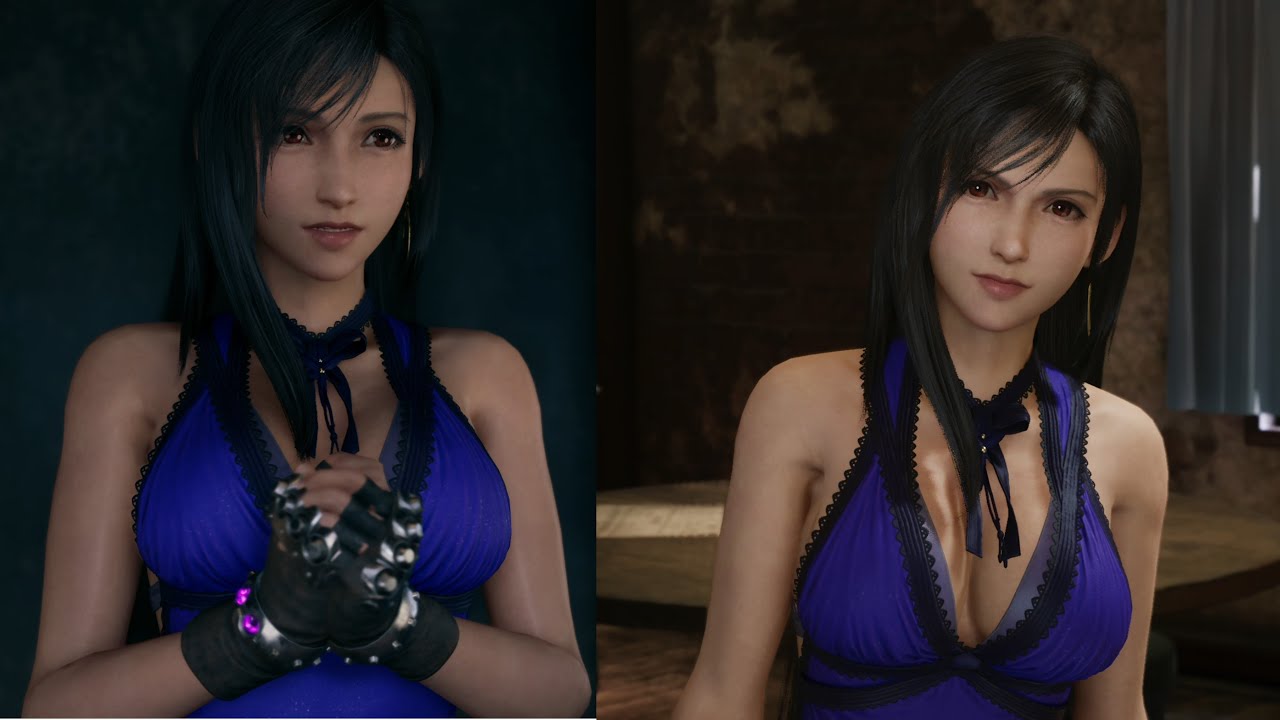 [FF7R] Chapter 4 cutscenes with Tifa wearing her Mature dress [JP voices, no subs, 4k]