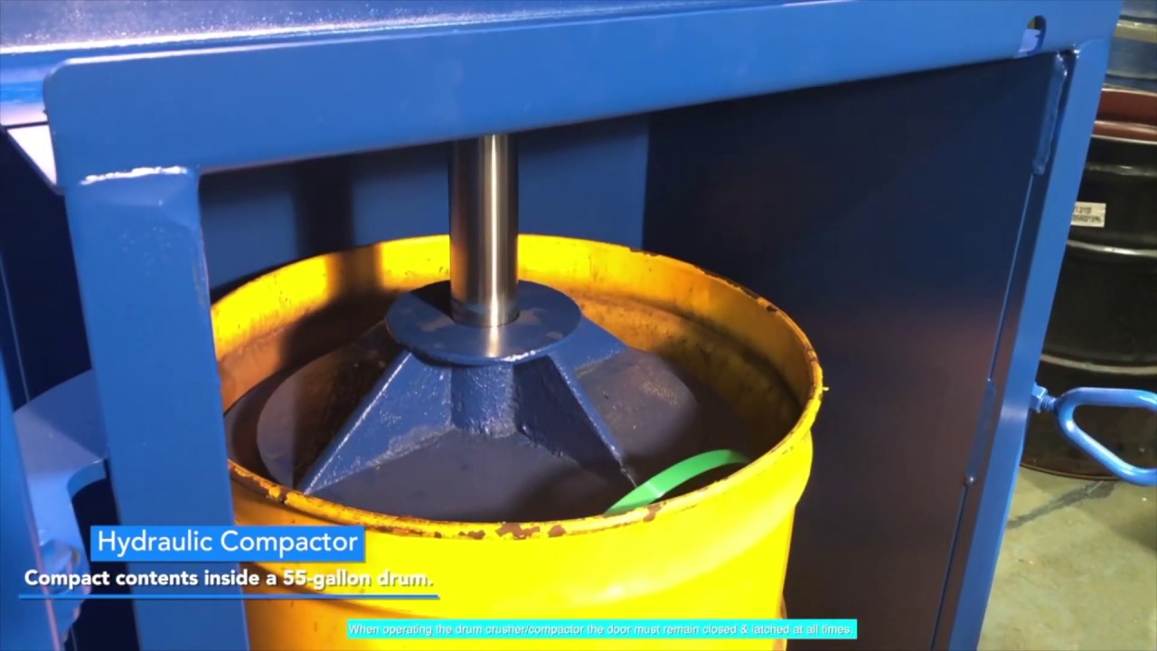 Vestil HDC Hydraulic Drum Crusher/Compactors - Demo