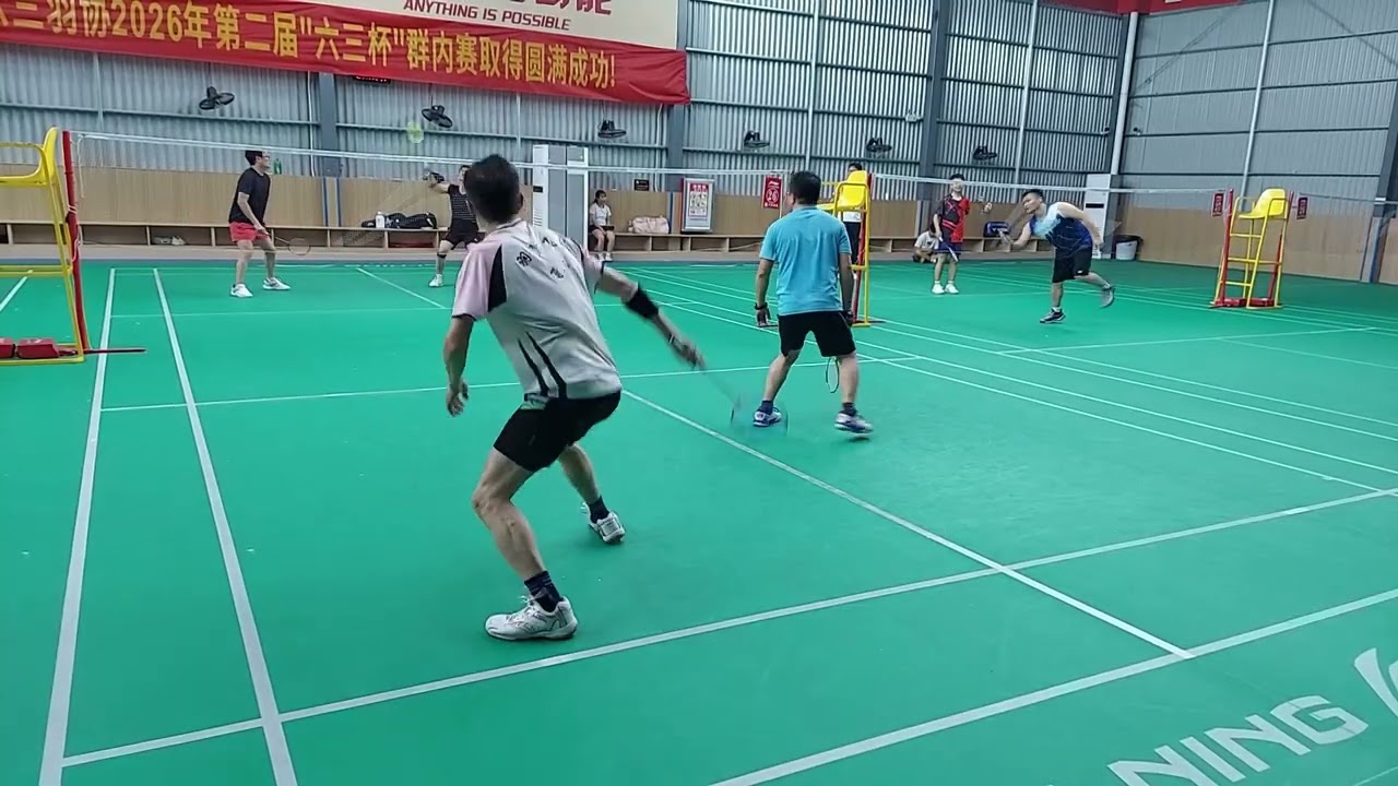 Badminton game, Zhongshan, China 2 7 26 2
