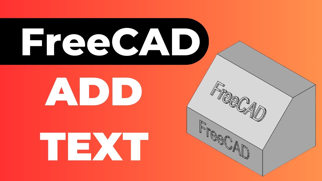 FreeCAD Как добавить текст