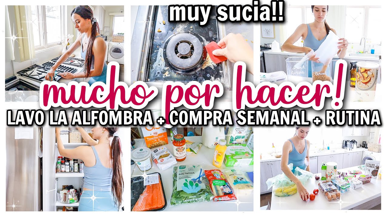 LAVO LA ALFOMBRA + COMPRA SEMANAL + ORGANIZACIÓN DE COMIDA | RUTINA DIARIA | ALEJANDRA C MALDONADO
