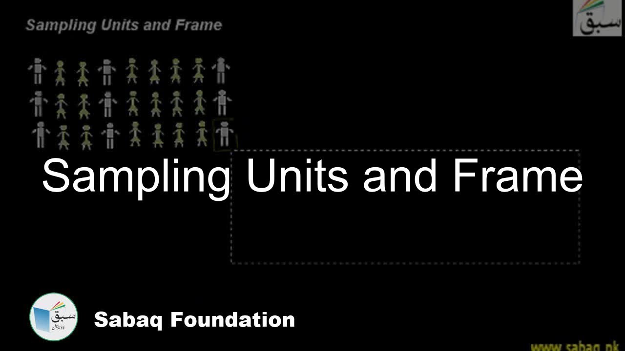 Sampling Units and Frame, Statistics Lecture | Sabaq.pk