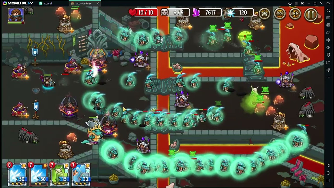 Crazy Defense Heroes - Temple of the Serpent King - LVL50 (Crazy)